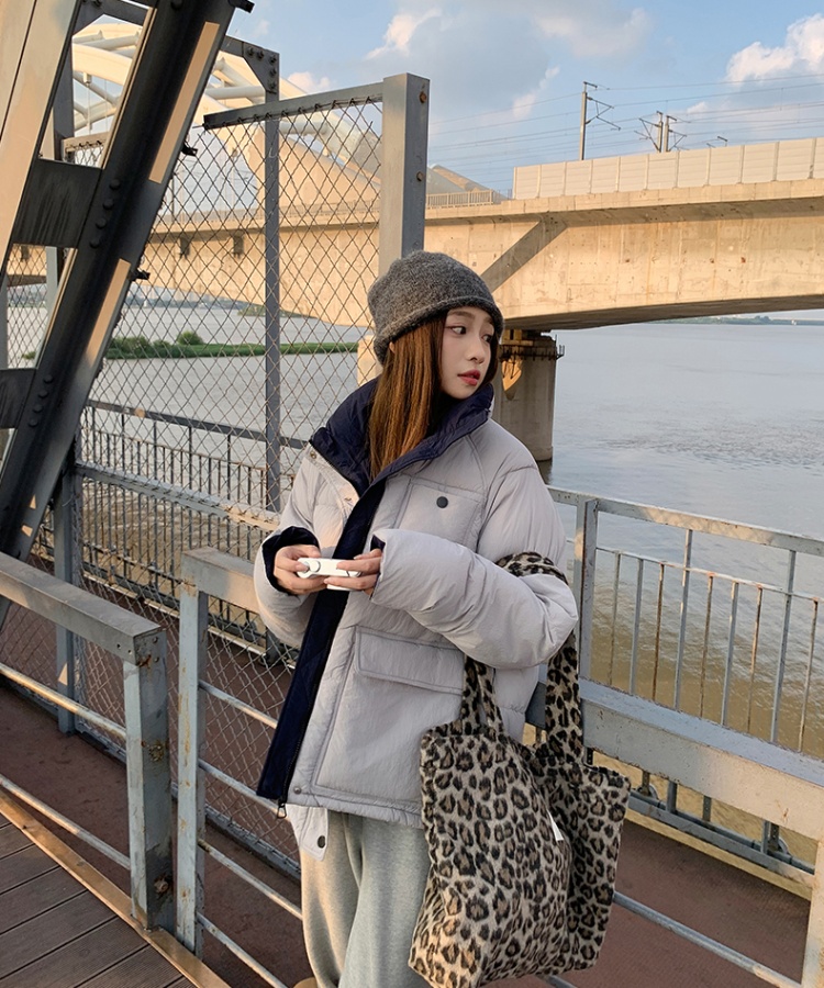Commuting mixed colors cotton coat fashion coat
