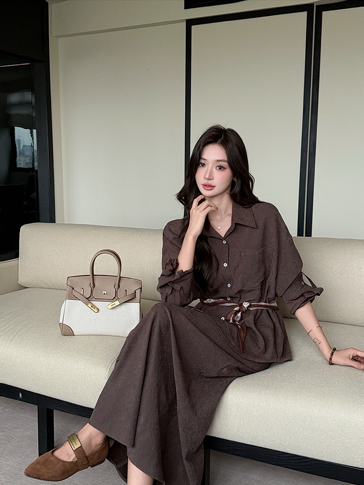 Loose A-line shirt with scarves scarves 3pcs set