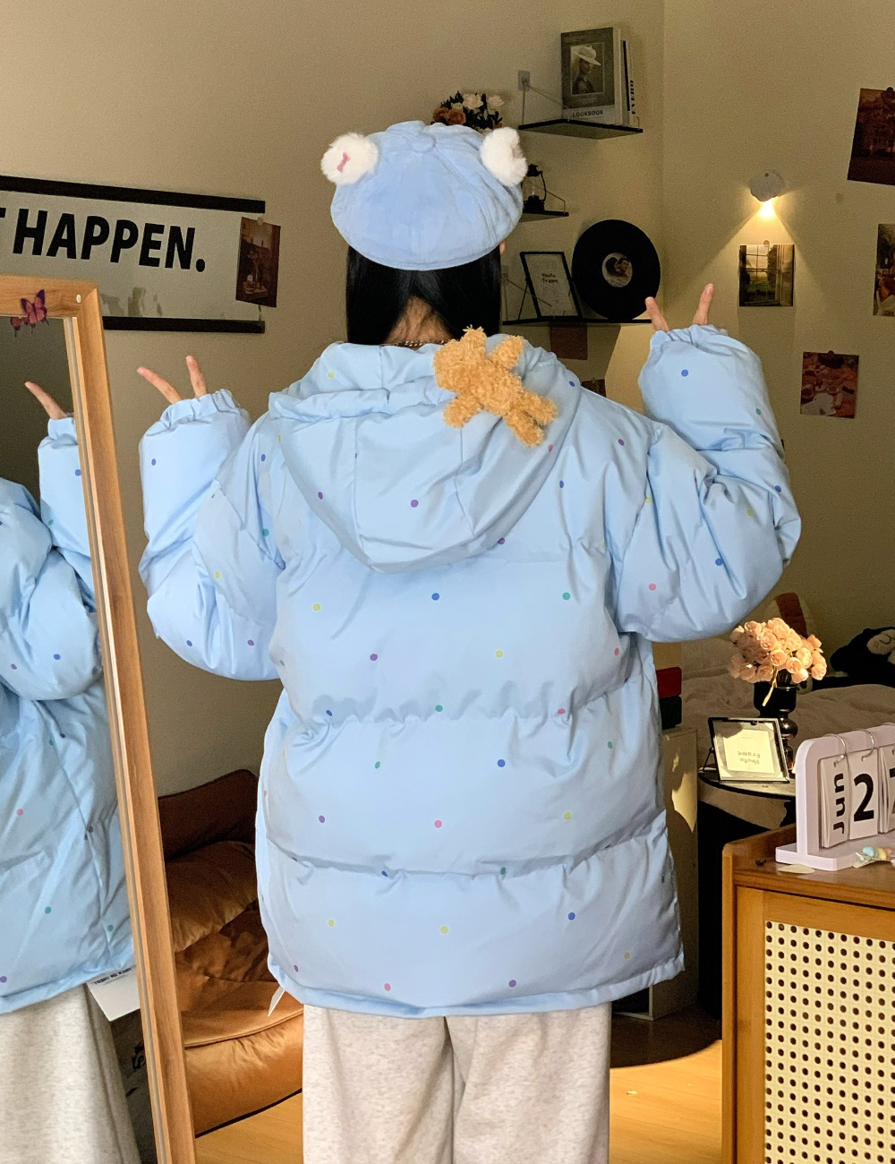 Thermal cotton coat stereoscopic bread clothing