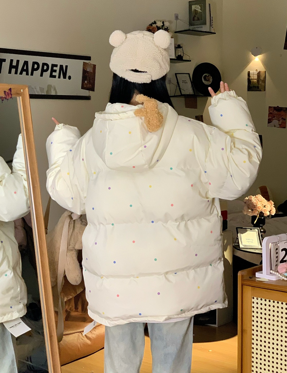 Thermal cotton coat stereoscopic bread clothing