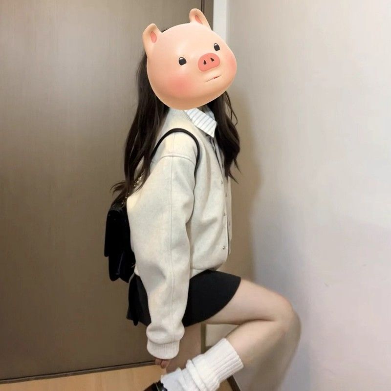 Chanelstyle coat Korean style baseball uniforms for women