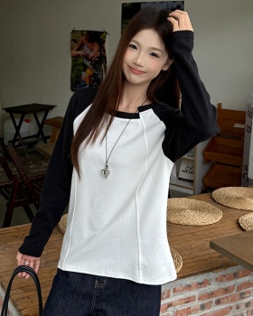 Retro loose long sleeve T-shirt raglan sleeve niche autumn tops