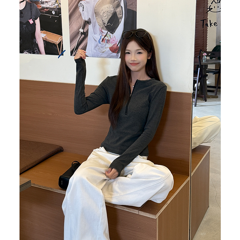 Mixed colors bottoming shirt T-shirt for women