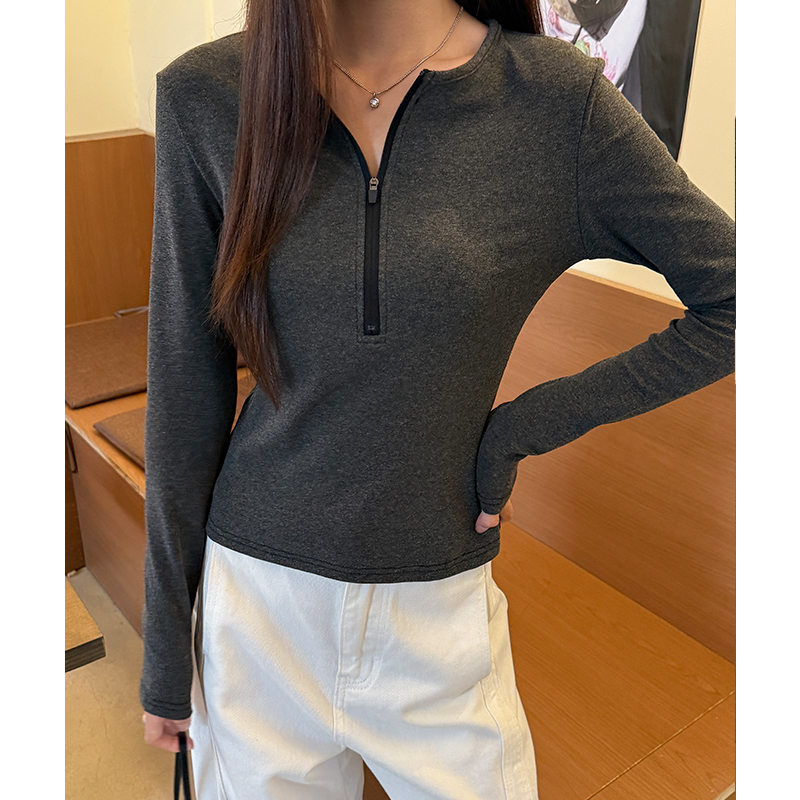 Mixed colors bottoming shirt T-shirt for women