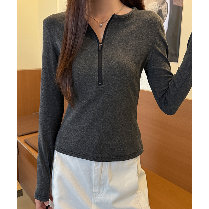 Mixed colors bottoming shirt T-shirt for women