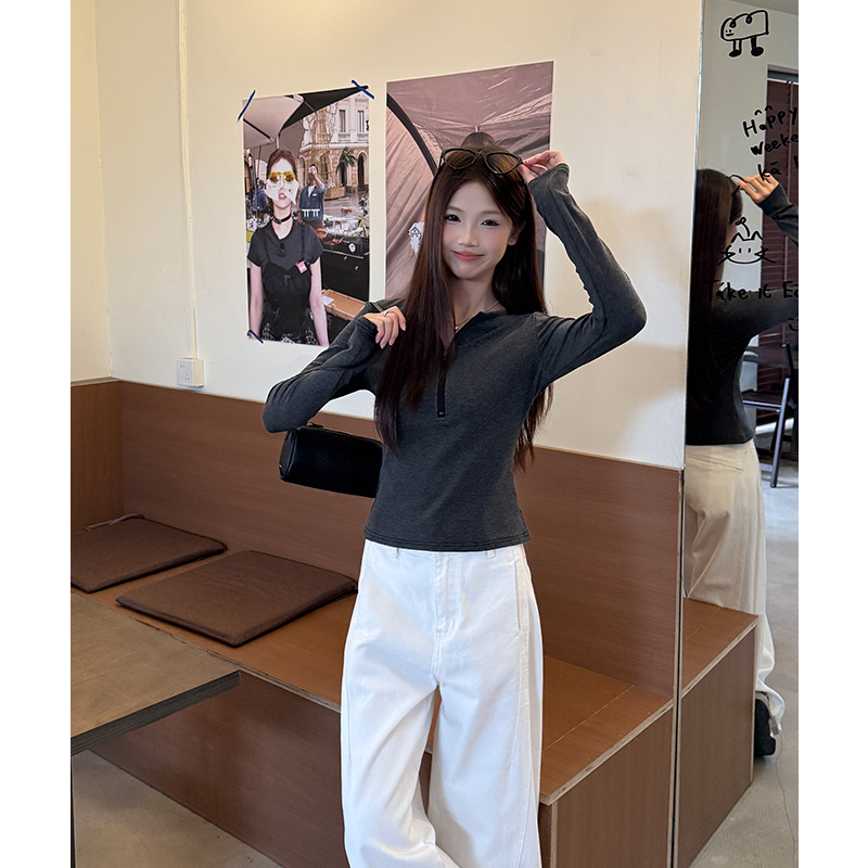 Mixed colors bottoming shirt T-shirt for women