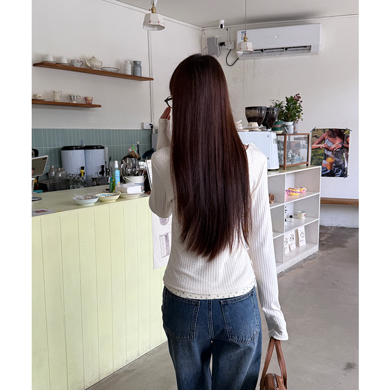 Unique slim T-shirt long sleeve small shirt for women