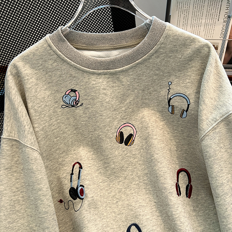 Loose thermal hoodie Korean style large yard tops for women