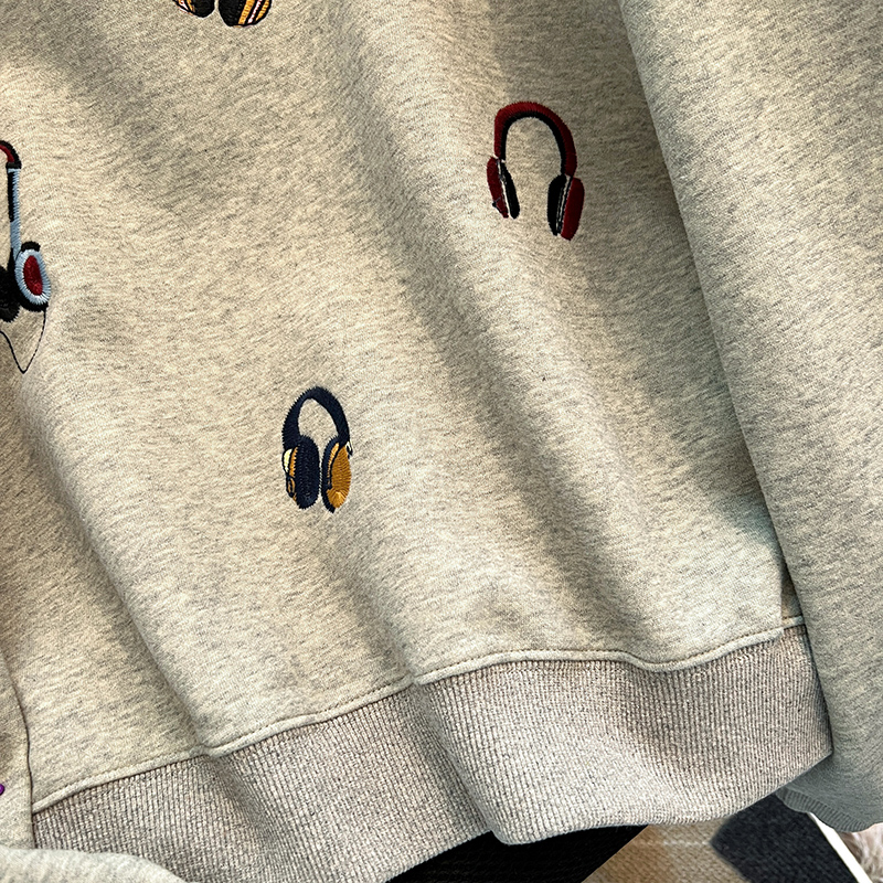 Loose thermal hoodie Korean style large yard tops for women