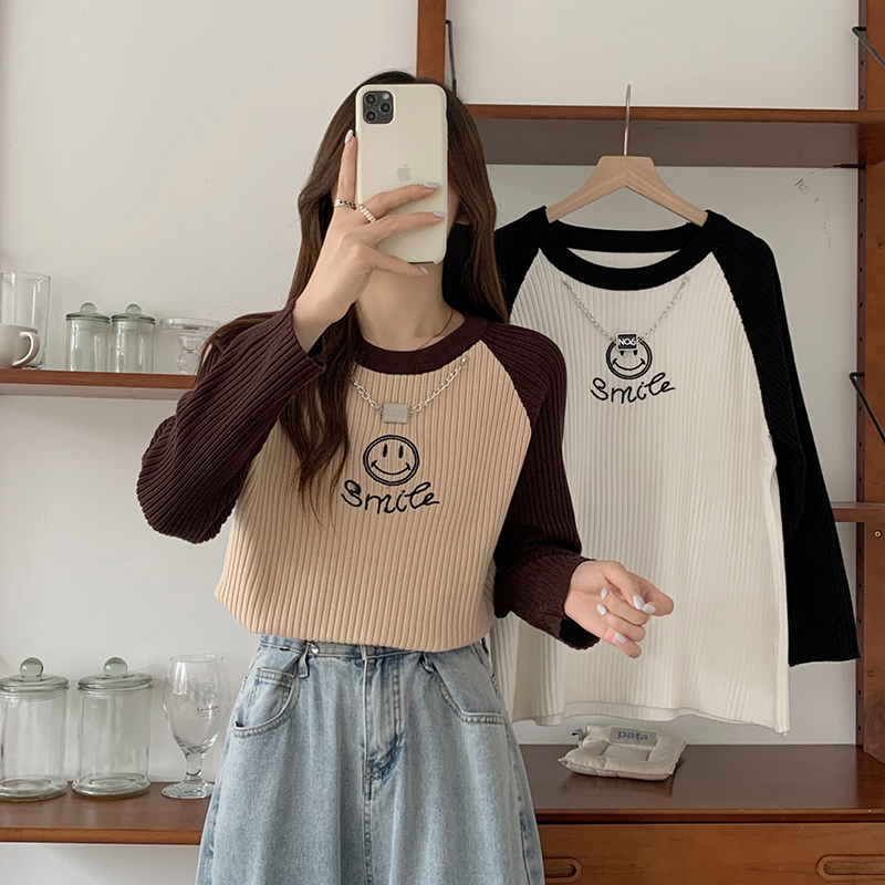 Autumn and winter sweater bottoming tops for women
