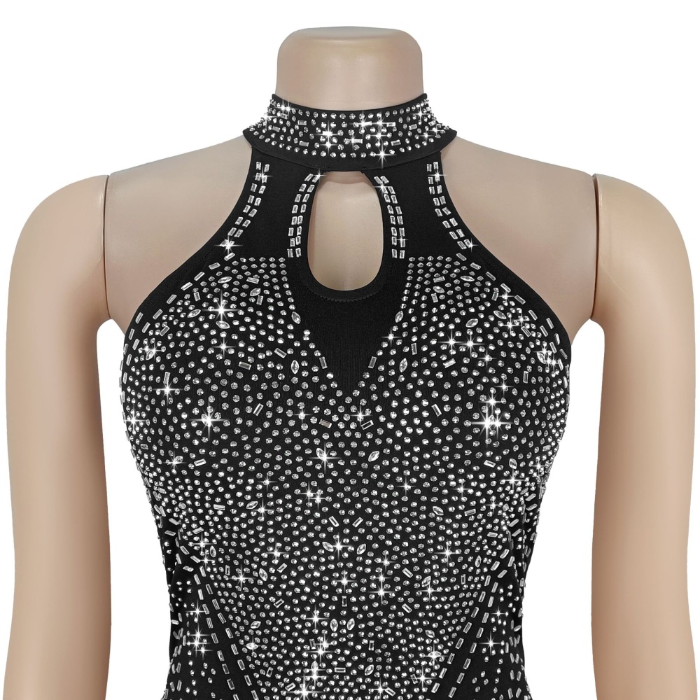 Pure elegant rhinestone European style jumpsuit for women