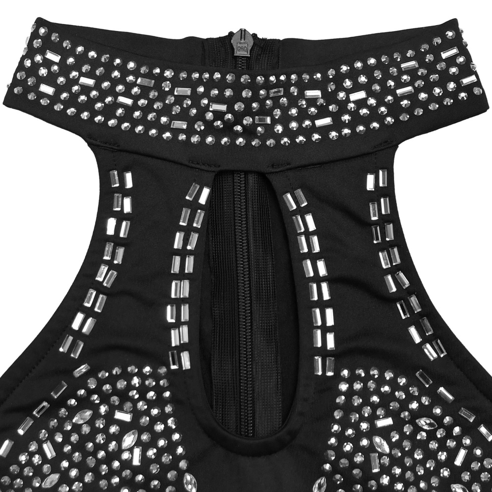 Pure elegant rhinestone European style jumpsuit for women