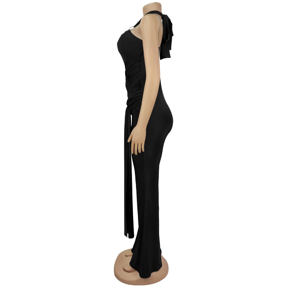 Wide leg European style temperament jumpsuit