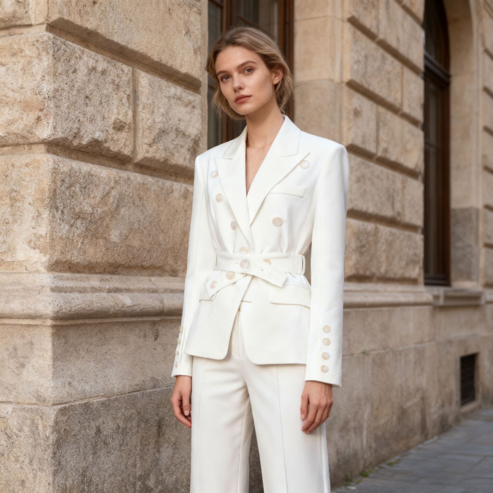 Pinched waist coat autumn business suit for women