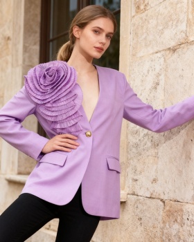 Flowers coat personality business suit for women