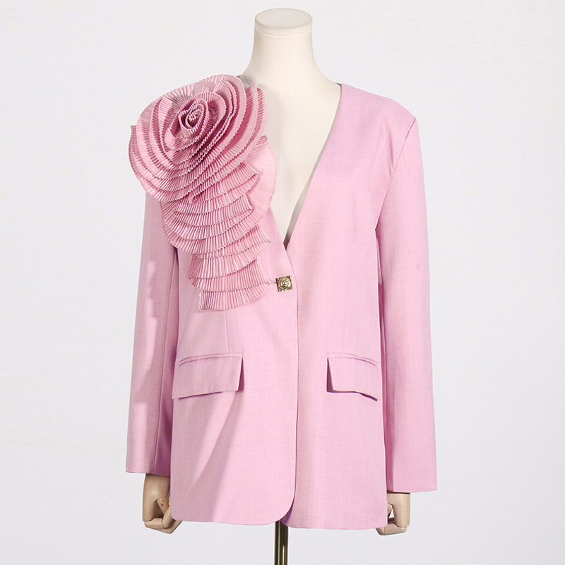 Flowers coat personality business suit for women