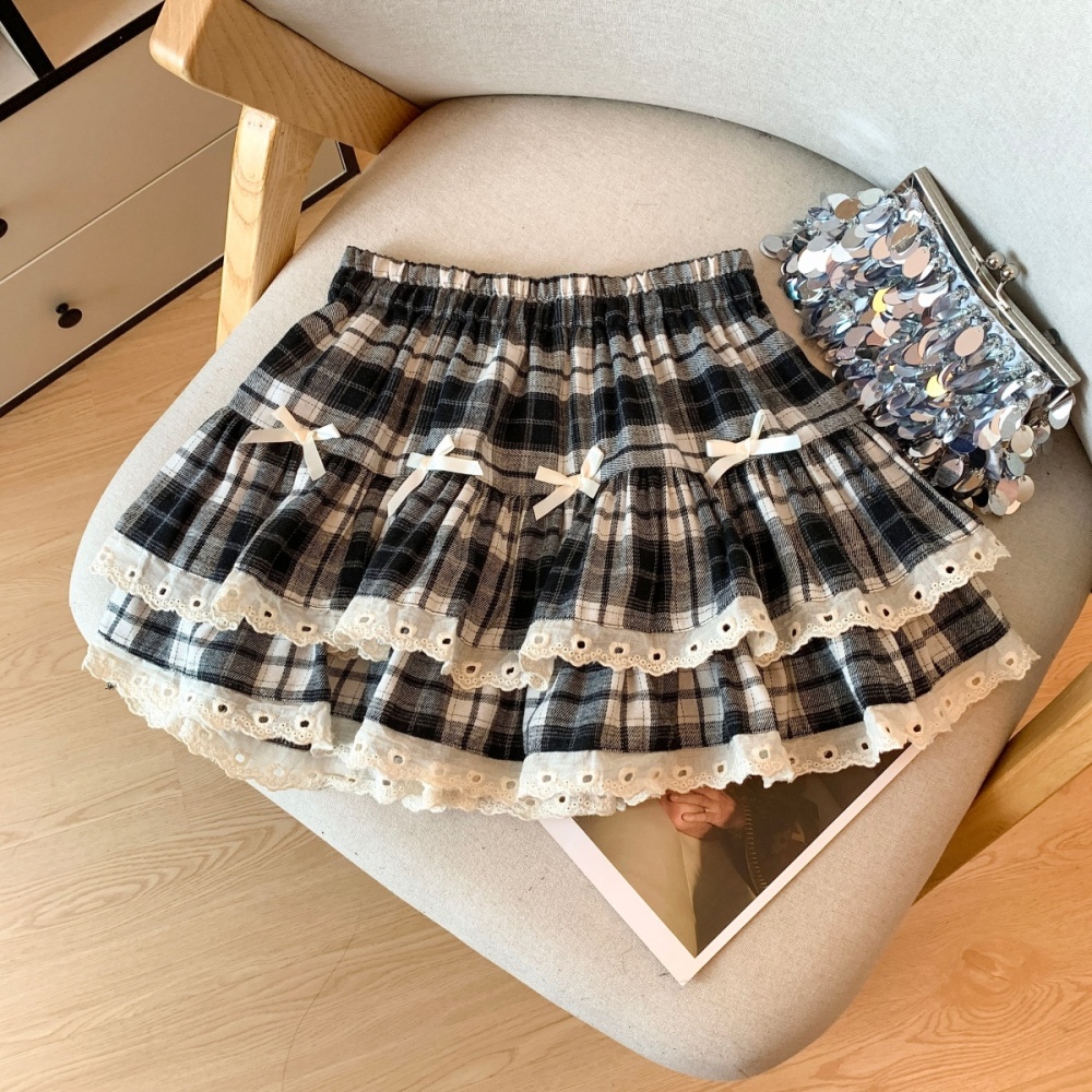 A-line short skirt bow skirt for women