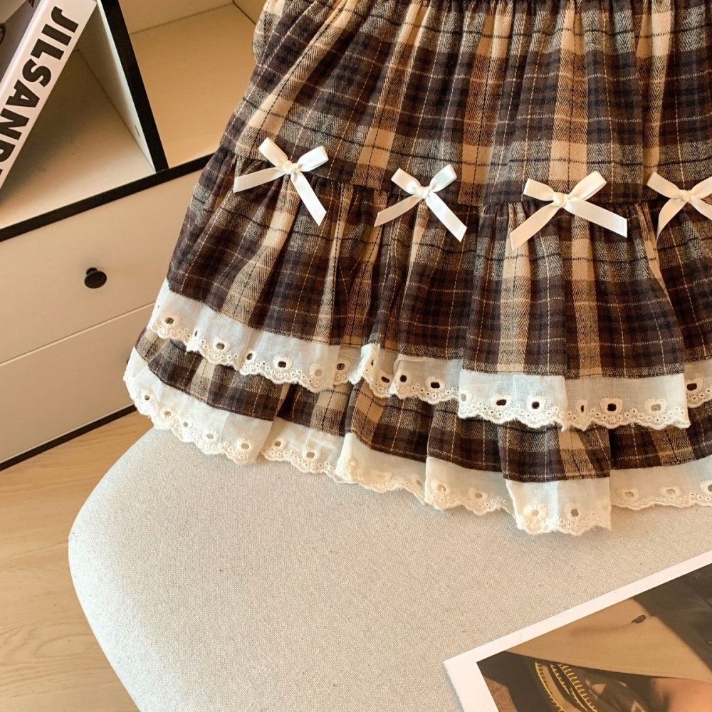A-line short skirt bow skirt for women