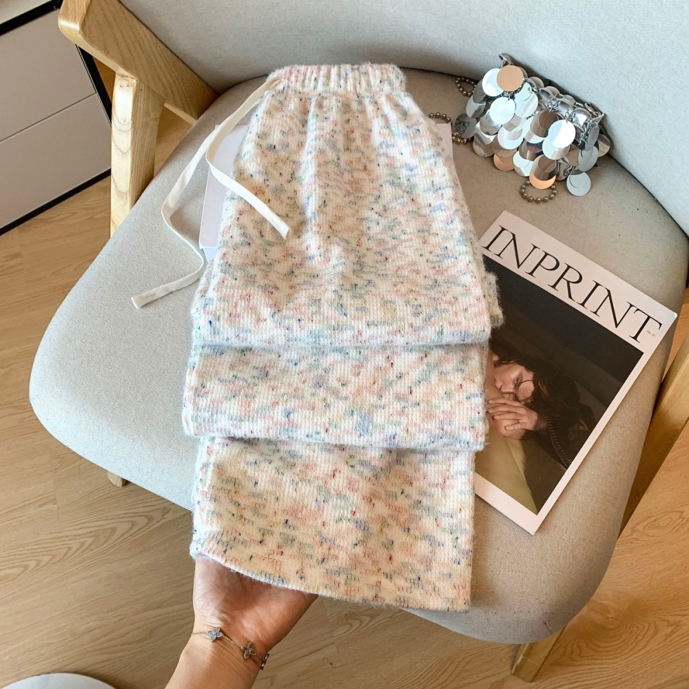 High waist Casual wide leg pants winter plus velvet pants