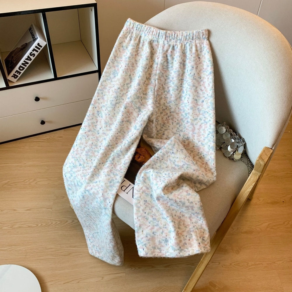 High waist Casual wide leg pants winter plus velvet pants