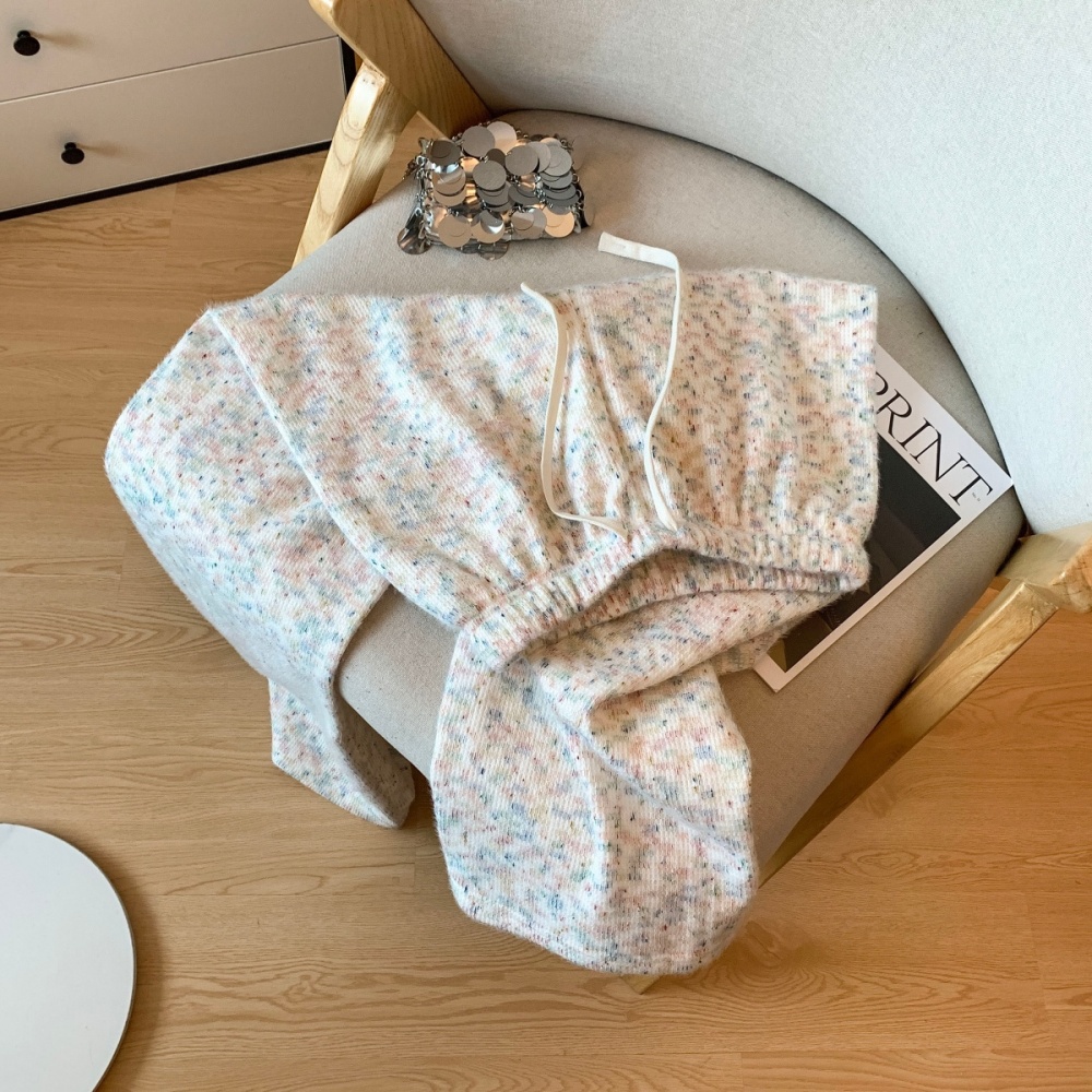 High waist Casual wide leg pants winter plus velvet pants