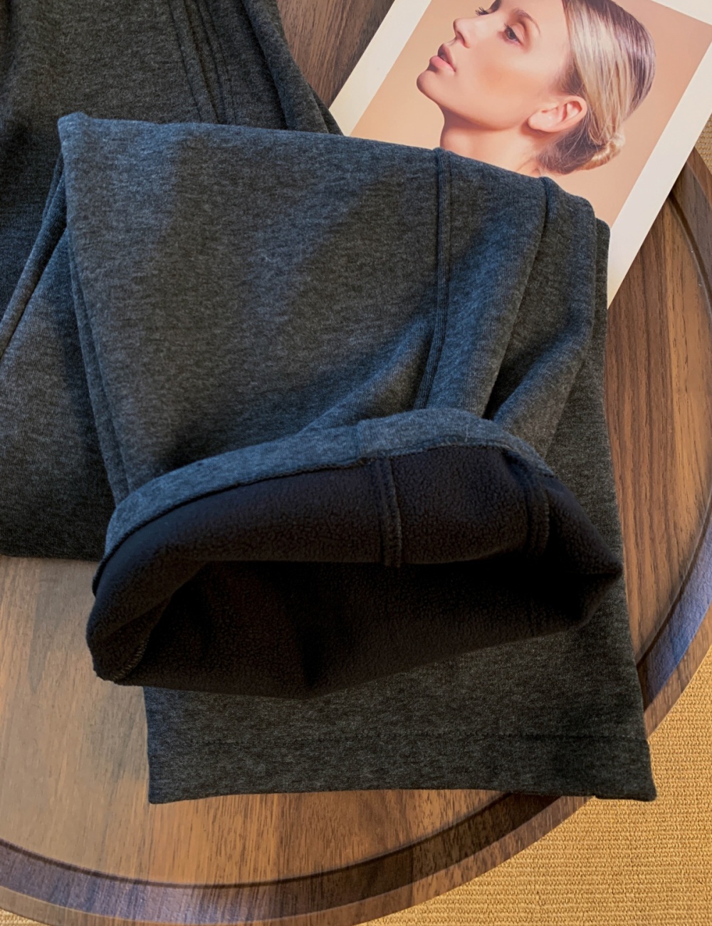 Thick wide leg pants gray pants for women