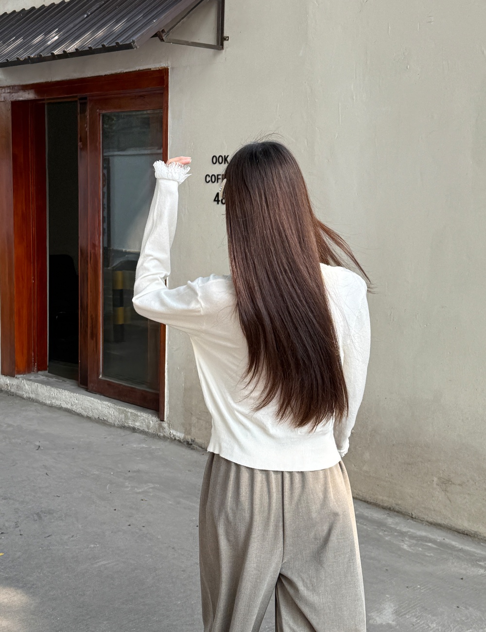 Splice autumn and winter tops lace cardigan for women