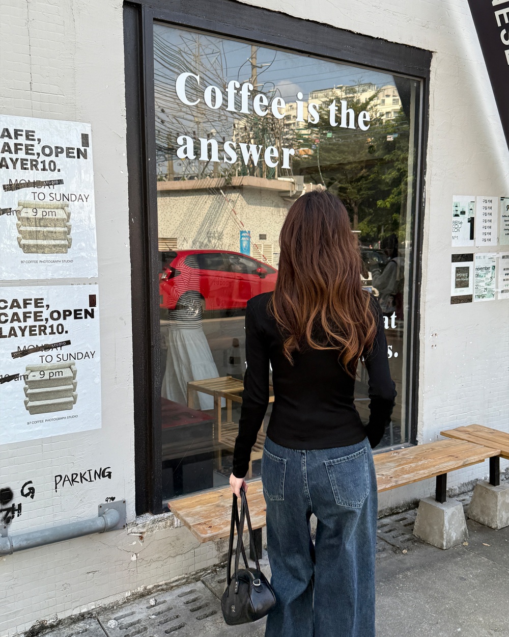 Autumn slim tops black buckle bottoming shirt