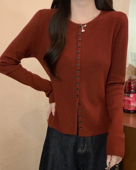 Thermal autumn and winter tops pure round neck sweater