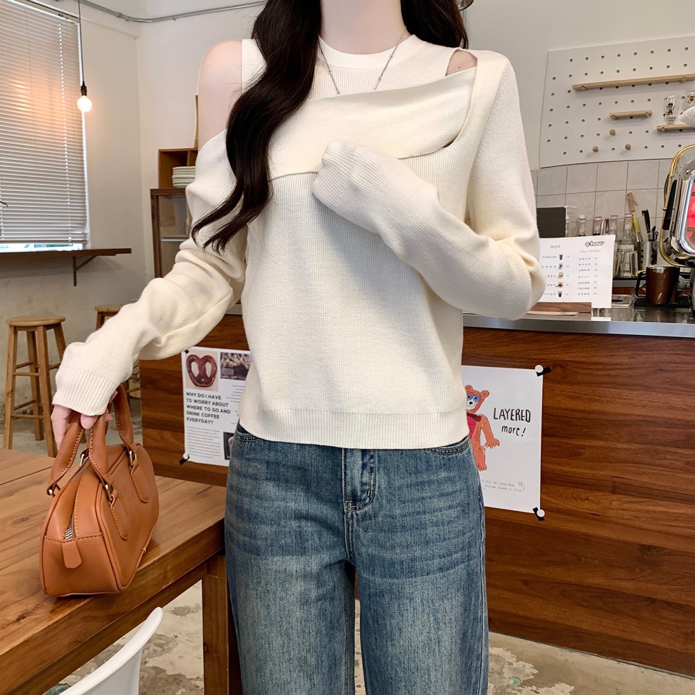 Strapless bottoming shirt round neck tops for women