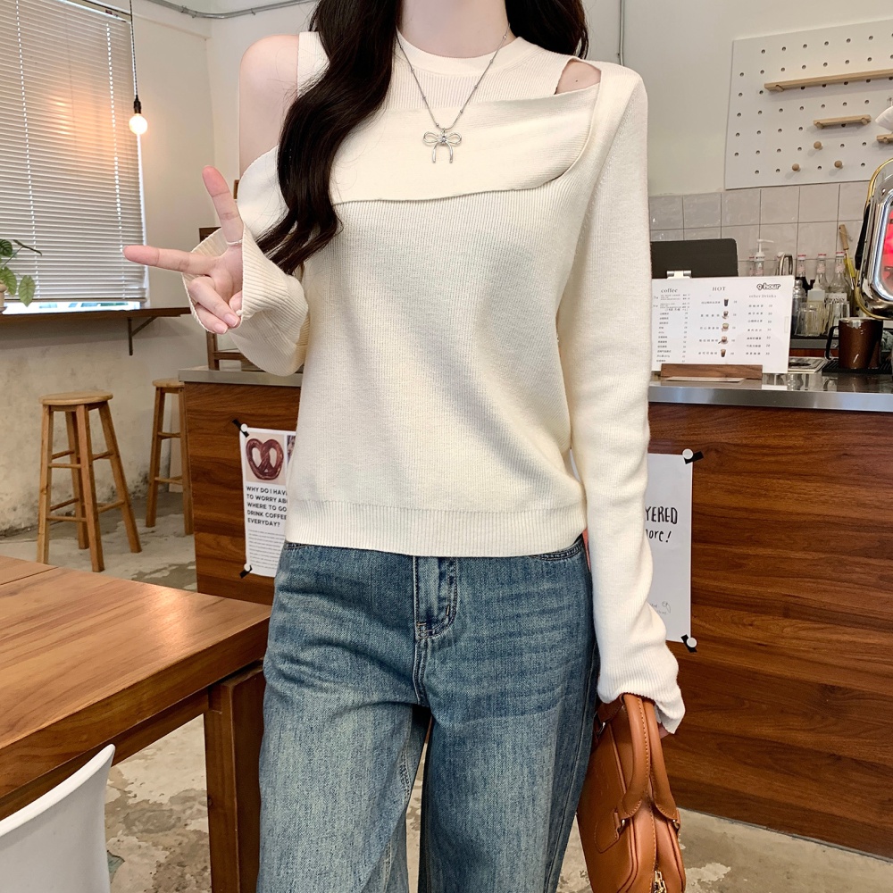 Strapless bottoming shirt round neck tops for women