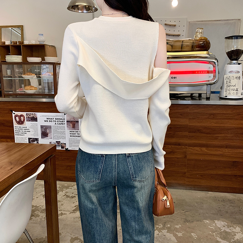 Strapless bottoming shirt round neck tops for women