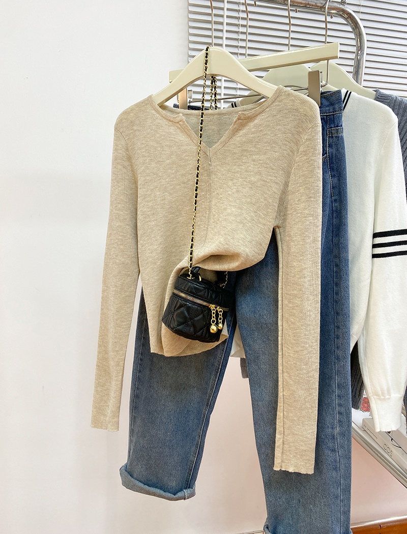 Korean style tops thermal sweater for women