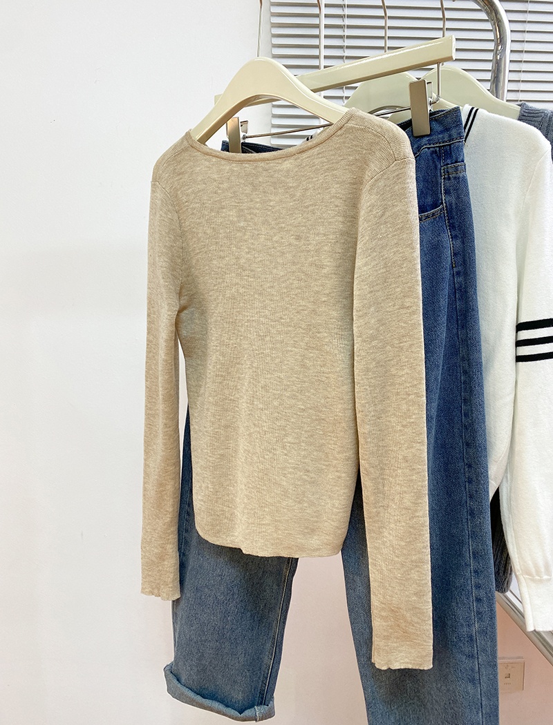 Korean style tops thermal sweater for women