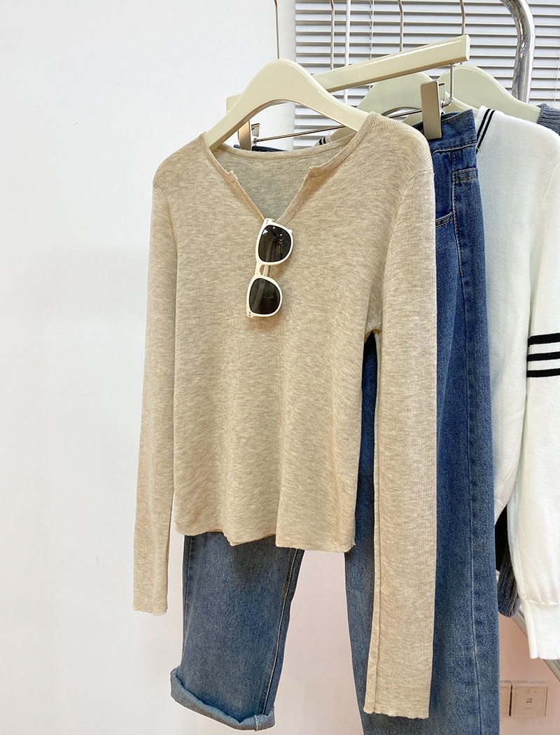 Korean style tops thermal sweater for women