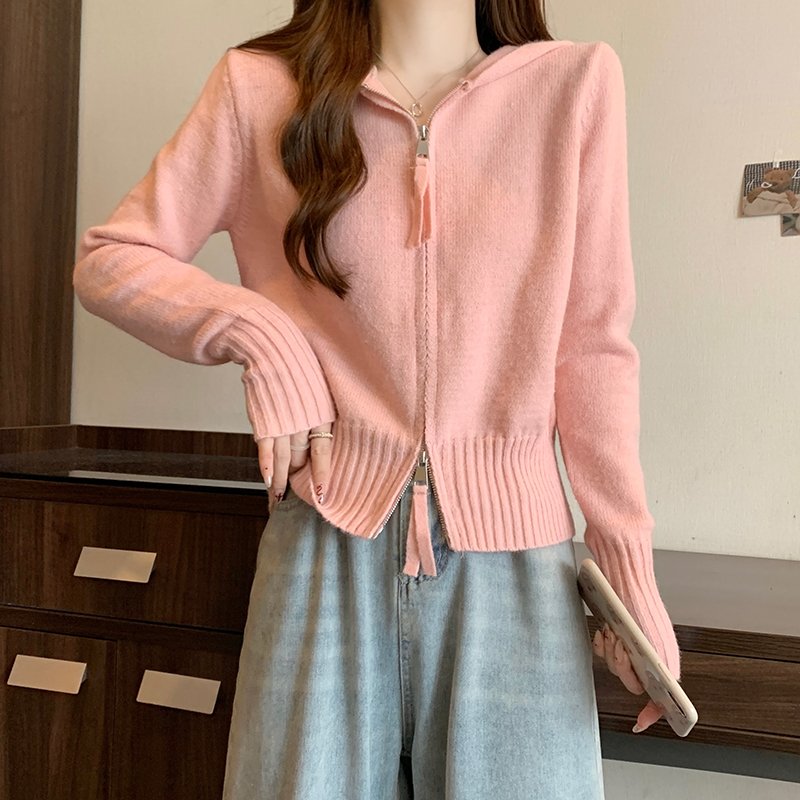 Long sleeve cardigan autumn and winter tops for women