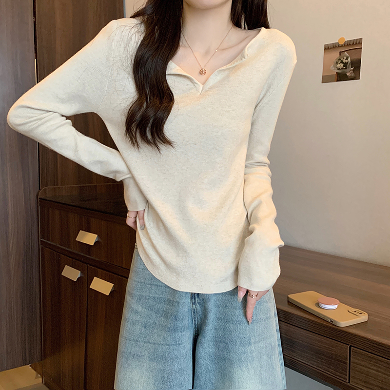 Thermal bottoming shirt Korean style tops for women