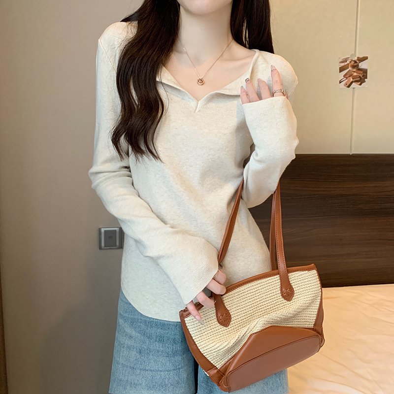Thermal bottoming shirt Korean style tops for women