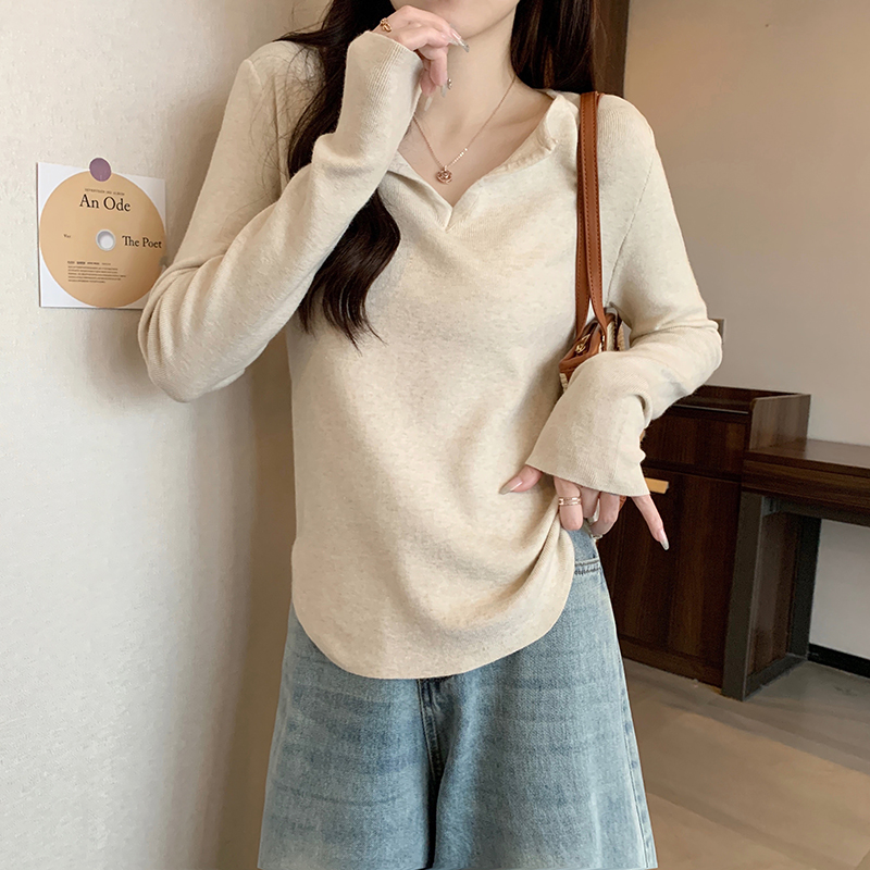 Thermal bottoming shirt Korean style tops for women
