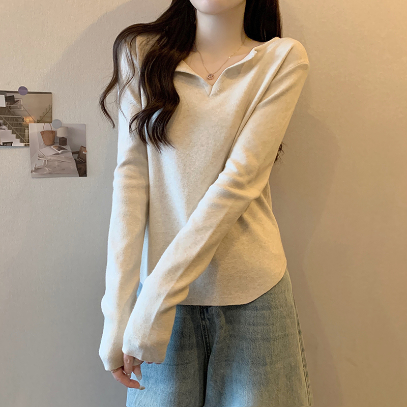 Thermal bottoming shirt Korean style tops for women