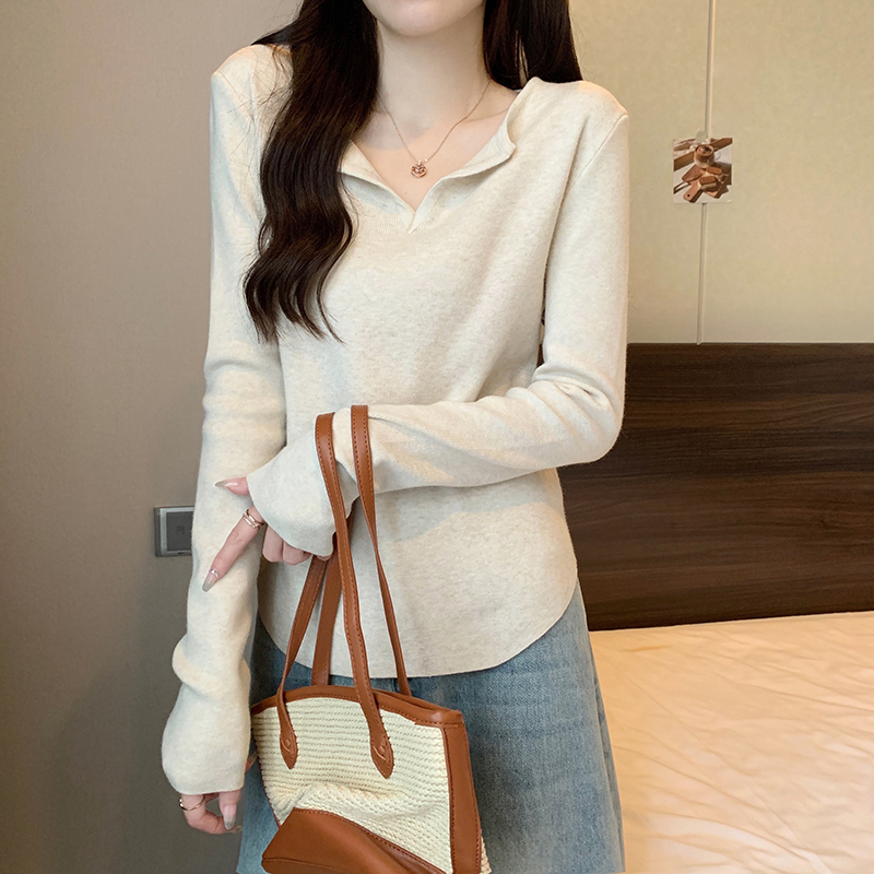 Thermal bottoming shirt Korean style tops for women