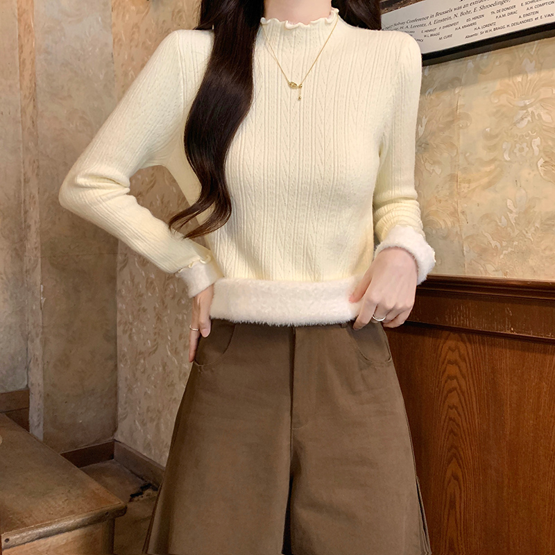 Thick bottoming shirt long sleeve T-shirt for women