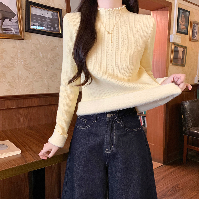 Thick bottoming shirt long sleeve T-shirt for women