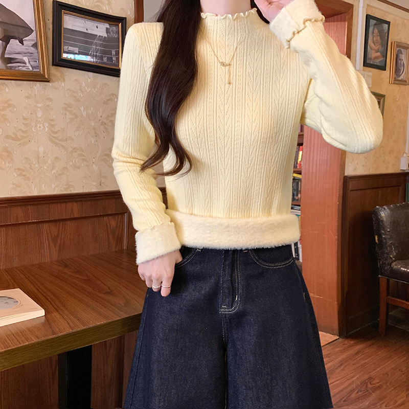 Thick bottoming shirt long sleeve T-shirt for women