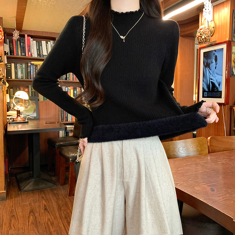 Thick bottoming shirt long sleeve T-shirt for women