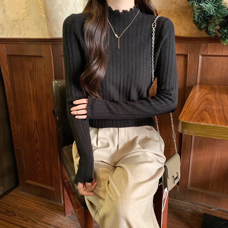 Plus velvet T-shirt thermal bottoming shirt for women