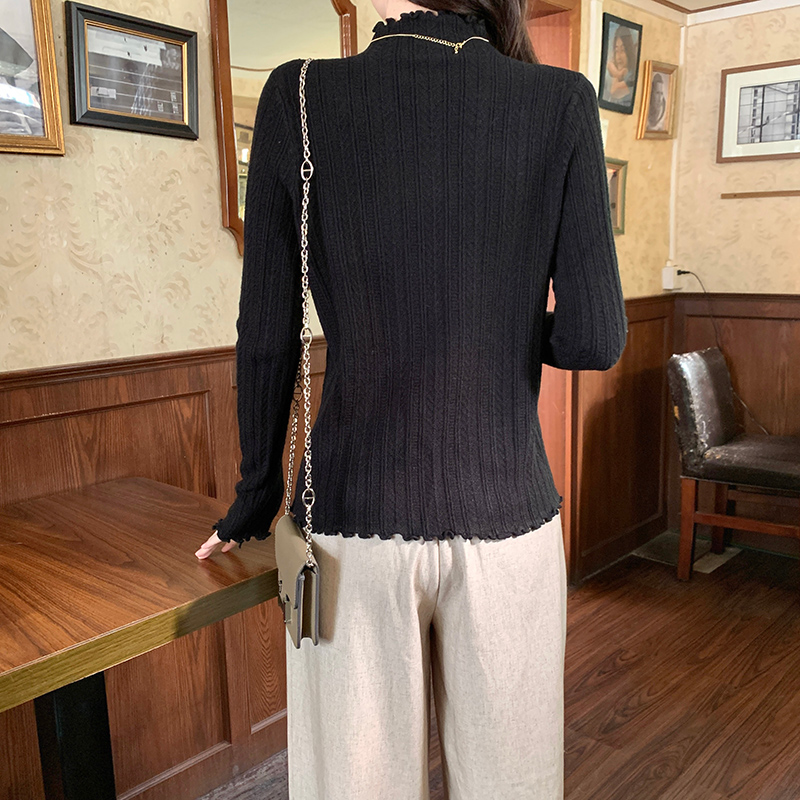 Plus velvet T-shirt thermal bottoming shirt for women