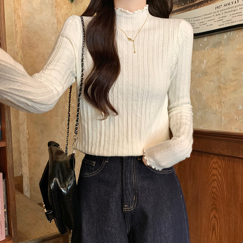 Plus velvet T-shirt thermal bottoming shirt for women