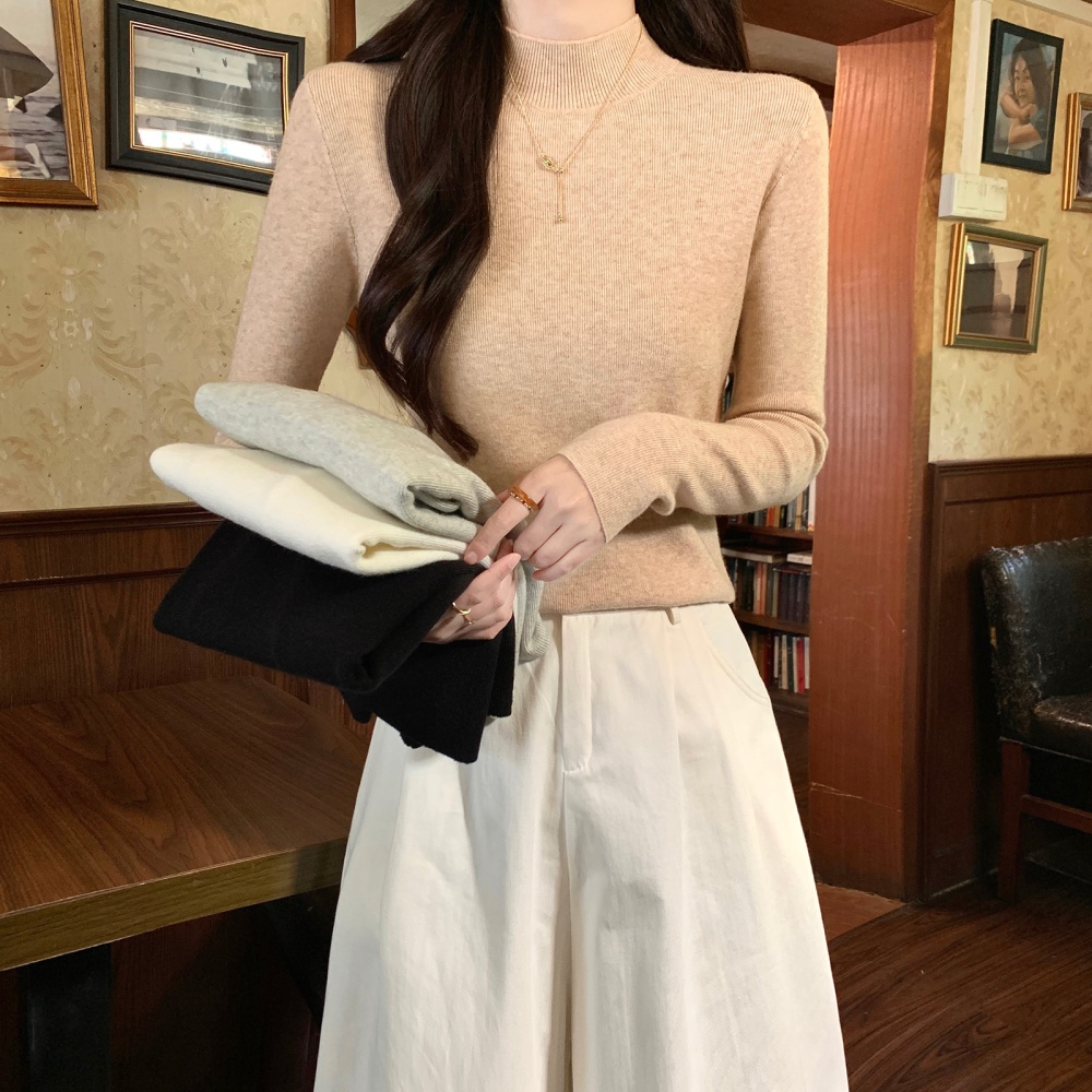 Half high collar bottoming shirt long sleeve T-shirt