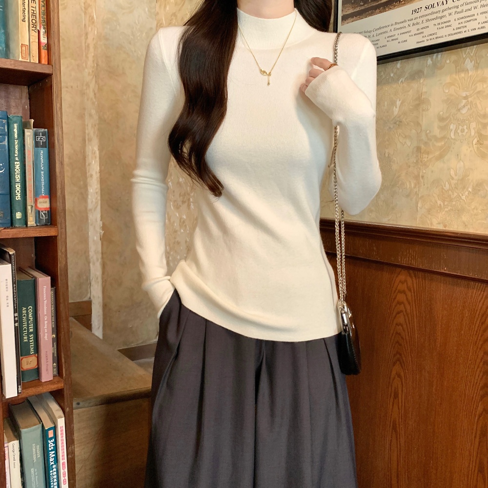 Half high collar bottoming shirt long sleeve T-shirt